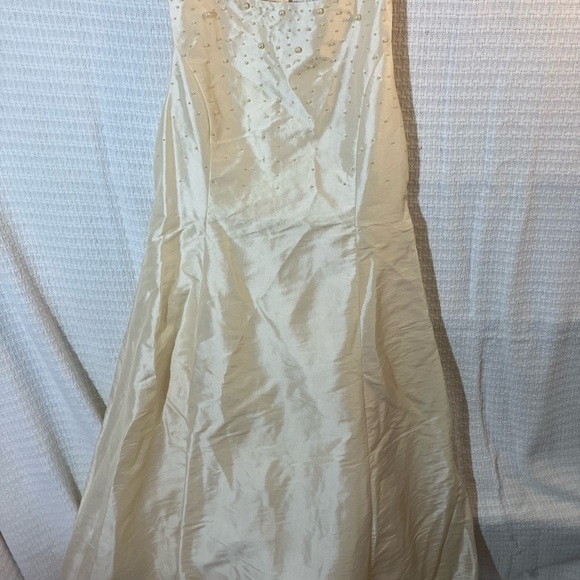 Bonnie Jean Cream Dress with Pearl Accents - Picture 1 of 4